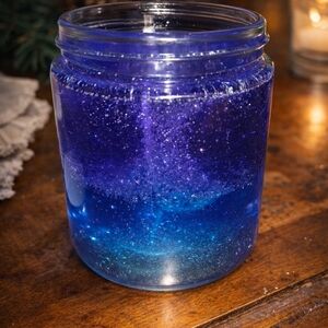 Mystical Blue and Purple Candle Holder